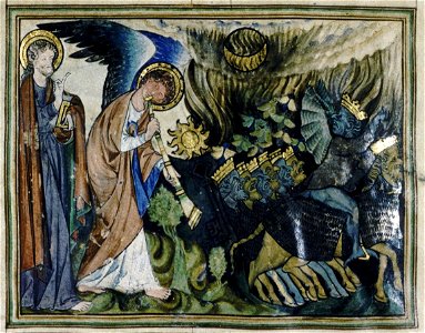 Douce Apocalypse - Bodleian Ms180 - p.028 Fifth trumphet