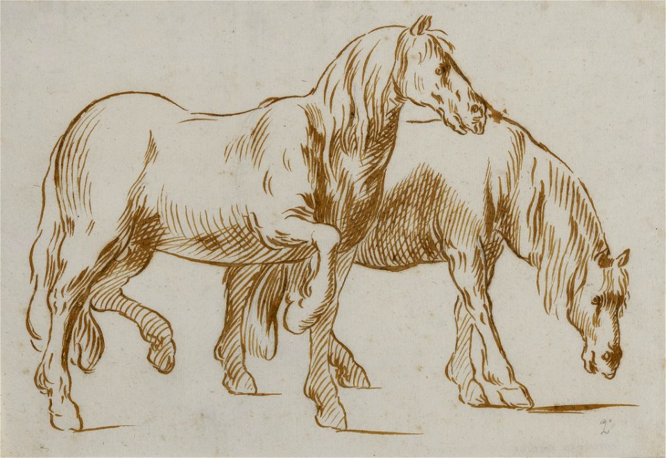 Dos caballos - Antonio del Castillo