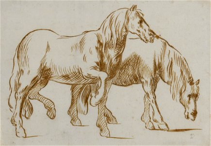 Dos caballos - Antonio del Castillo