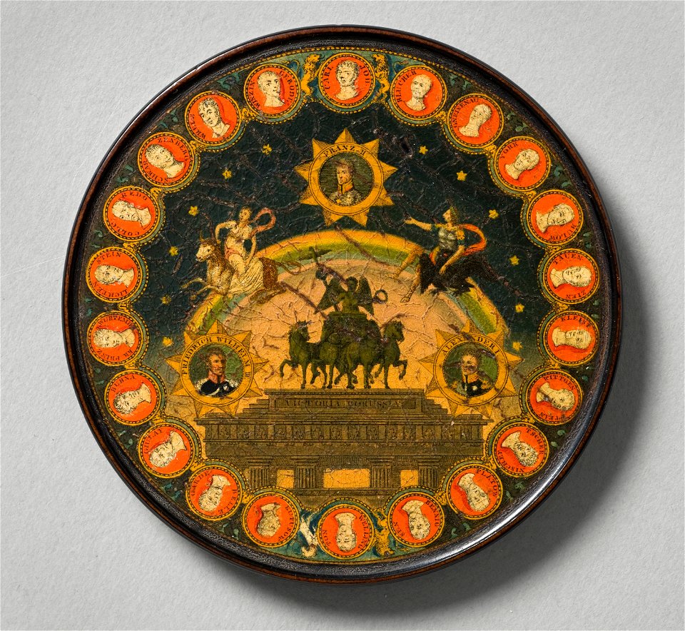 Dosa av lack med motiv Victoria Borussiac - Nationalmuseum - 32845