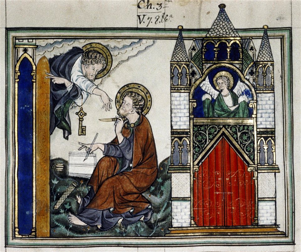 Douce Apocalypse - Bodleian Ms180 - p.009 Letter to Philadelphia