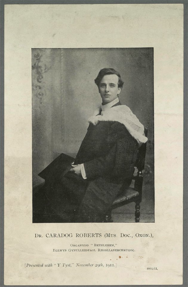 Dr. Caradog Roberts (Mus, Doc., Oxon.) organydd Bethlehem- Eglwys gynulleidfaol, Rhosllanerchrugog (5449680)