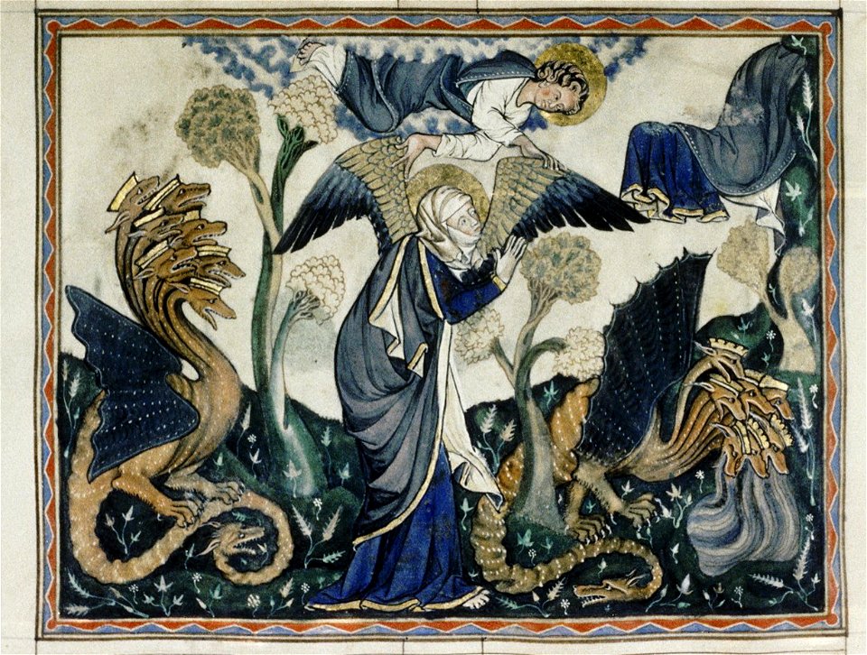 Douce Apocalypse - Bodleian Ms180 - p.046 Woman in desert
