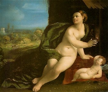Dosso Dossi Venus and Cupid 1524. Free illustration for personal and commercial use.
