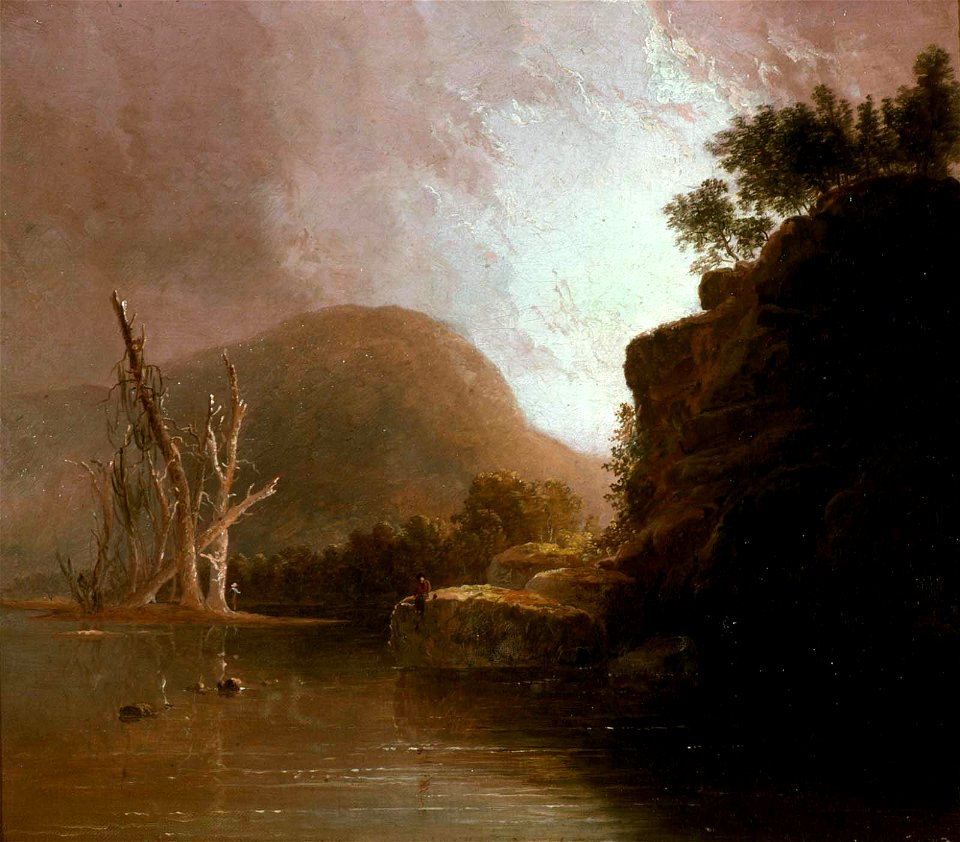 Thomas Doughty - Two Men Fishing in a Mountain Lake - 64.596 - Museum of Fine Arts