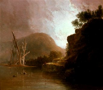 Thomas Doughty - Two Men Fishing in a Mountain Lake - 64.596 - Museum of Fine Arts
