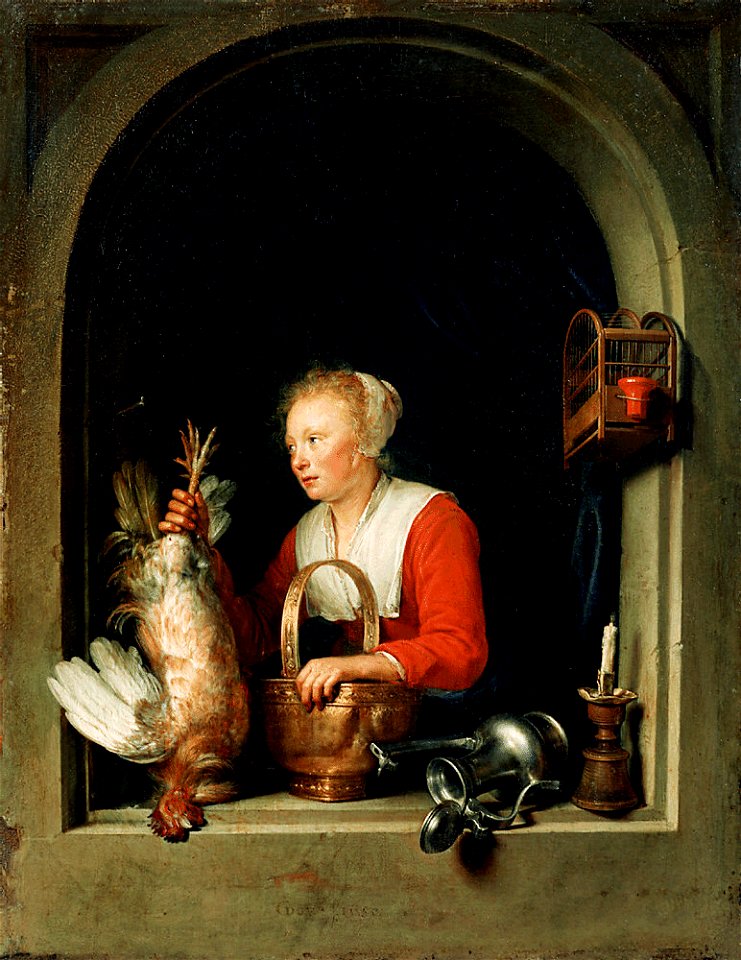 Gerrit Dou - De Hollandse huisvrouw