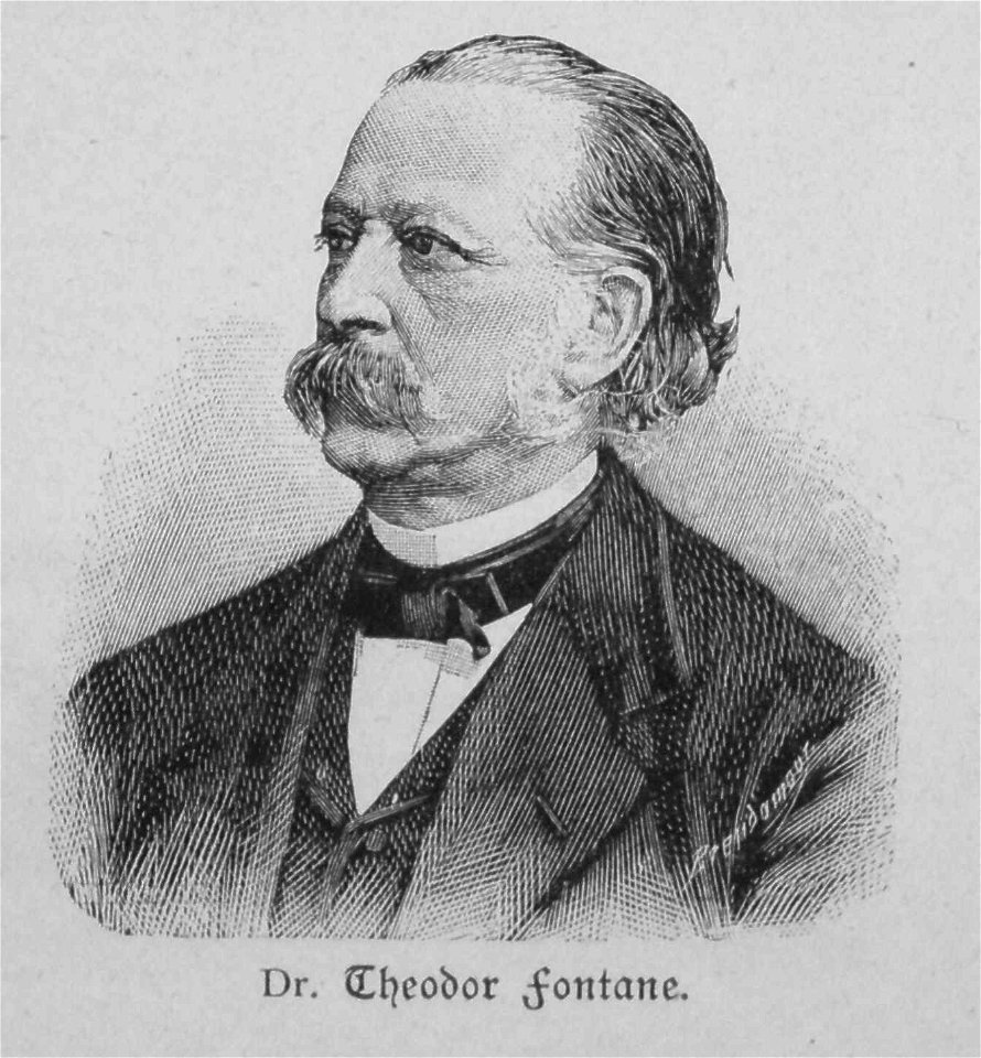 Dr. Theodor Fontane. Free illustration for personal and commercial use.