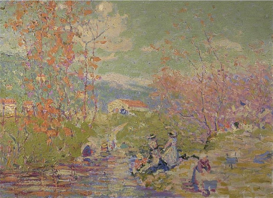 Landscape at Lavoir by Arthur Garfield Dove, c. 1908