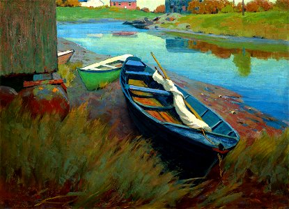 Boats at Rest by Arthur Wesley Dow c1895