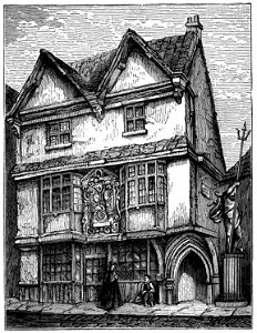 Dr White's almshouse and Neptune statue, Bristol