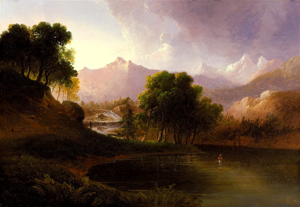 Thomas Doughty - Landscape with Stream and Mountains - 1976.54 - Smithsonian American Art Museum