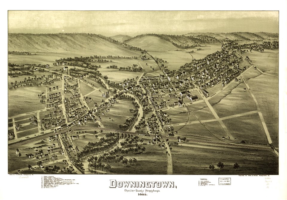 Downingtown, Chester County, Pennsylvania 1893. LOC 75694959