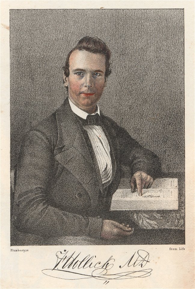 Dr. Hollick by John Plumbe, Jr., from the National Plumbeotype Gallery, 1847, hand-colored lithograph on paper, from the National Portrait Gallery - NPG-NPG 78 84 XHollick-000001