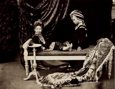 Dr Ernst Becker - Prince Arthur and Prince Alfred in the costume of Sikh Princes, Osborne - Google Art Project