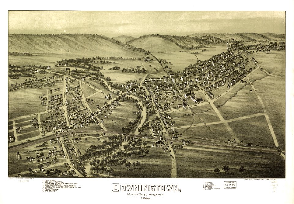 Downingtown, Chester County, Pennsylvania 1893. LOC 75694959