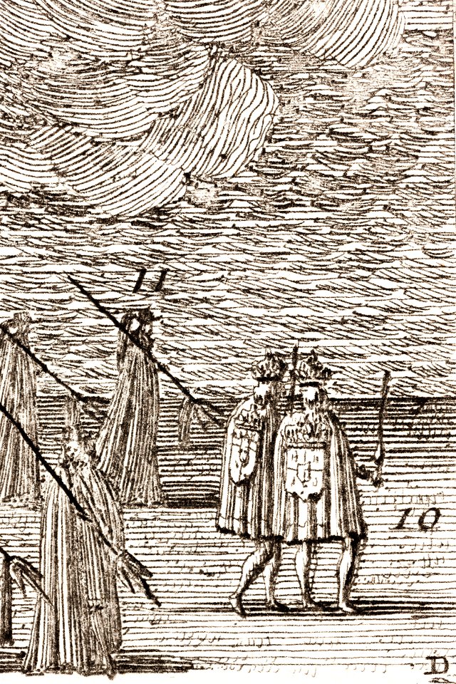 Drabanter och härolder i Karl X Gustavs begravningtåg, 1660-talet - Livrustkammaren - 108758