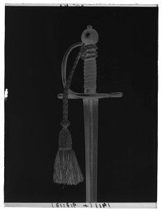 Drabantvärja m, 1693, Sverige, fästet Stockholm, klingan Vira bruk 1693-1703 - Livrustkammaren - 2381-negative