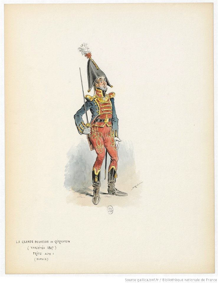 Draner - La Grande-Duchesse de Gérolstein, Fritz, acte I, 1867