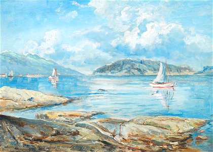 Holger Drachmann - Parti fra Skærgården - 1900