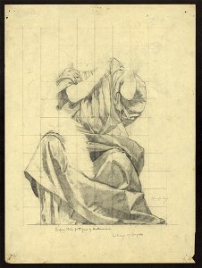 Drapery study for figure of Mathematics Library of Congress LCCN2004662288
