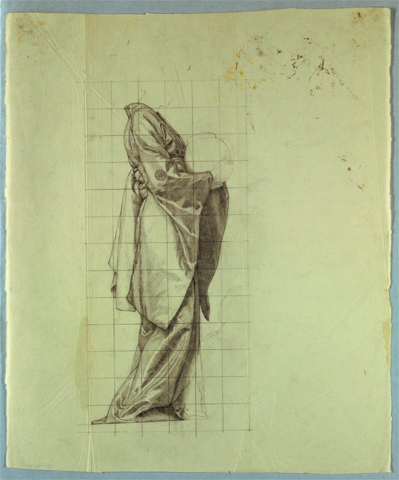 Drapery Study of Japanese Figure in The Marriage of the Atlantic and Pacific
