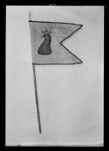 Dragonfana vid ett skånskt dragonregemente - Livrustkammaren - 17524