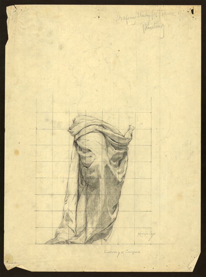 Drapery study for figure of Painting LCCN2004662304