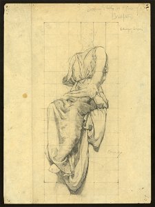Drapery study for figure of Sculpture LCCN2004662299