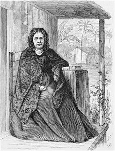 Drawing of Mrs. Lucy G. Thurston bw
