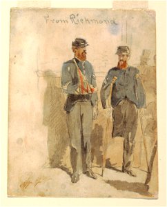 Drawing, From Richmond; Two Wounded Soldiers, 1862 (CH 18173695)