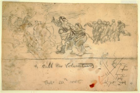 Drawing, A Call for Volunteers, October 20, 1886 (CH 18174425)