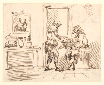 Drawing, A genre scene, 1725–50 (CH 18112895-2)