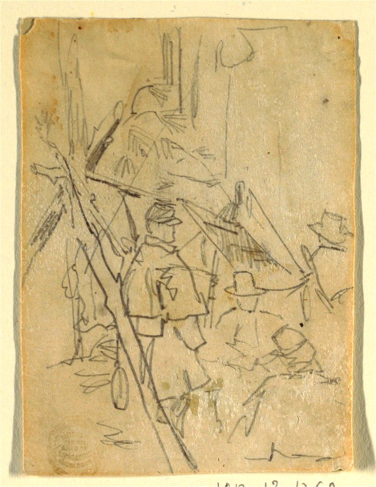 Drawing, An Army Encampment, 1862 (CH 18174095)