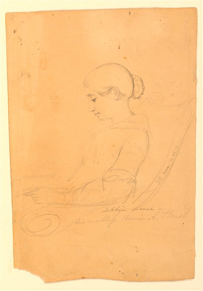 Drawing, Annie A Brush, Seated in, September 22, 1841 (CH 18370077)