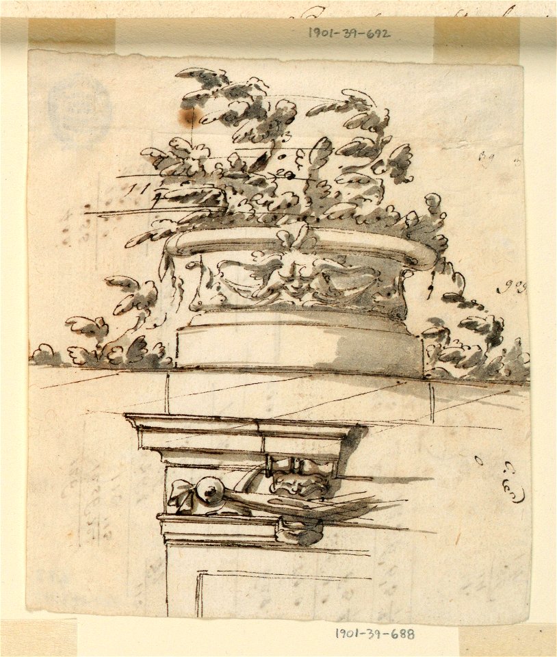Drawing, Architectural Ornaments, 18th century (CH 18127861-2)