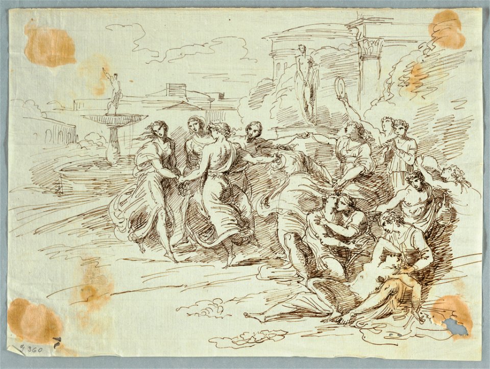 Drawing, Bacchanalian Scene with Circle of Dancing Figures, late 18th–early 19th century (CH 18119055)