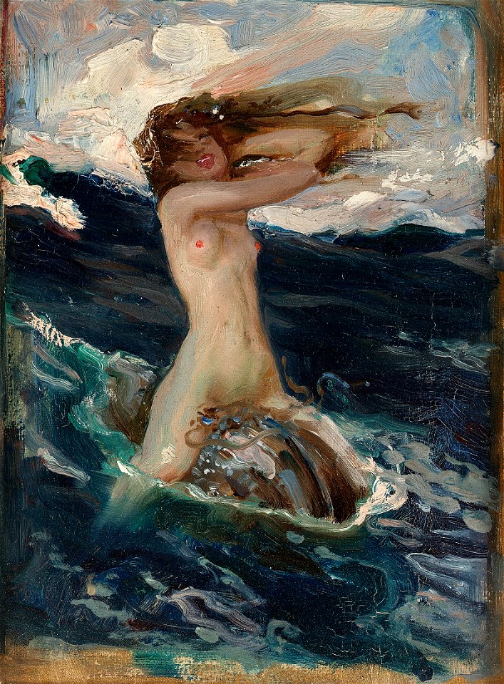 Herbert James Draper, Study for the foam sprite