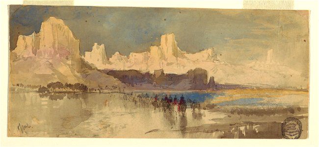 Drawing, Canyon of the Rio Virgin, South Utah, 1873 (CH 18189589)