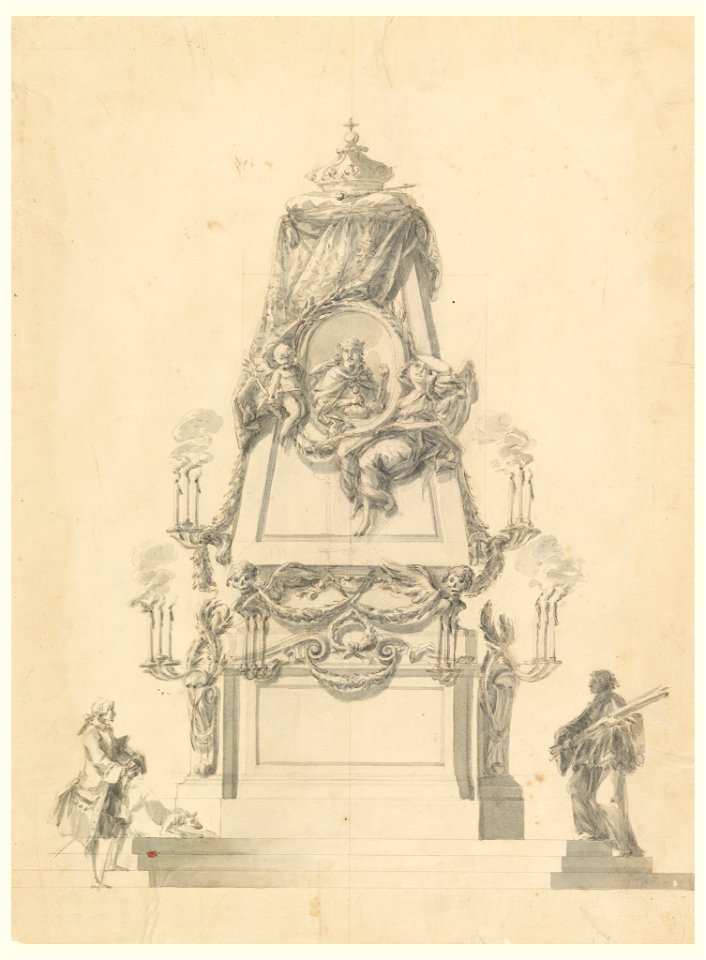 Drawing, Catafalque for a king, ca. 1765 (CH 18116433)