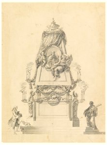 Drawing, Catafalque for a king, ca. 1765 (CH 18116433)