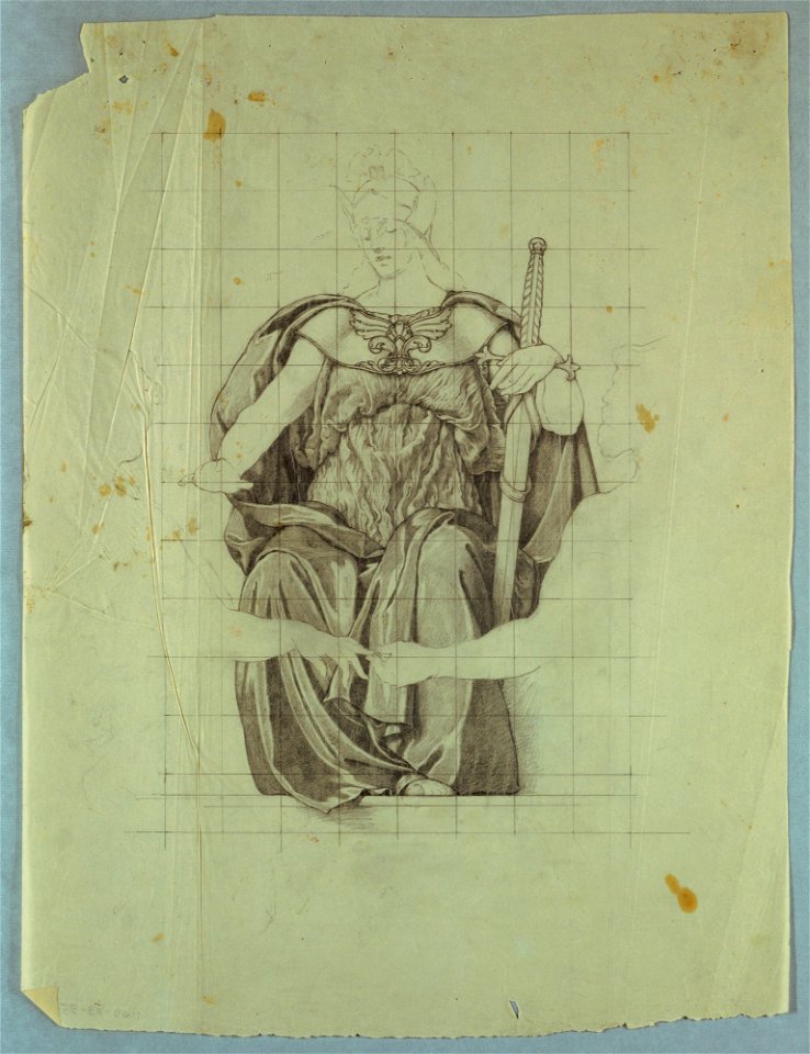 Drapery Study of Columbia for The Marriage of the Atlantic and Pacific
