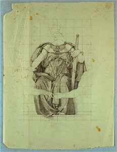 Drapery Study of Columbia for The Marriage of the Atlantic and Pacific