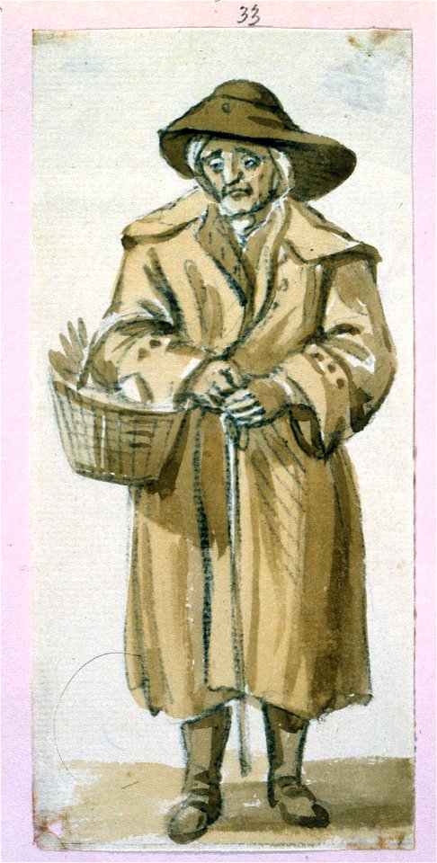 Drawing of an old woman by Paul Sandby