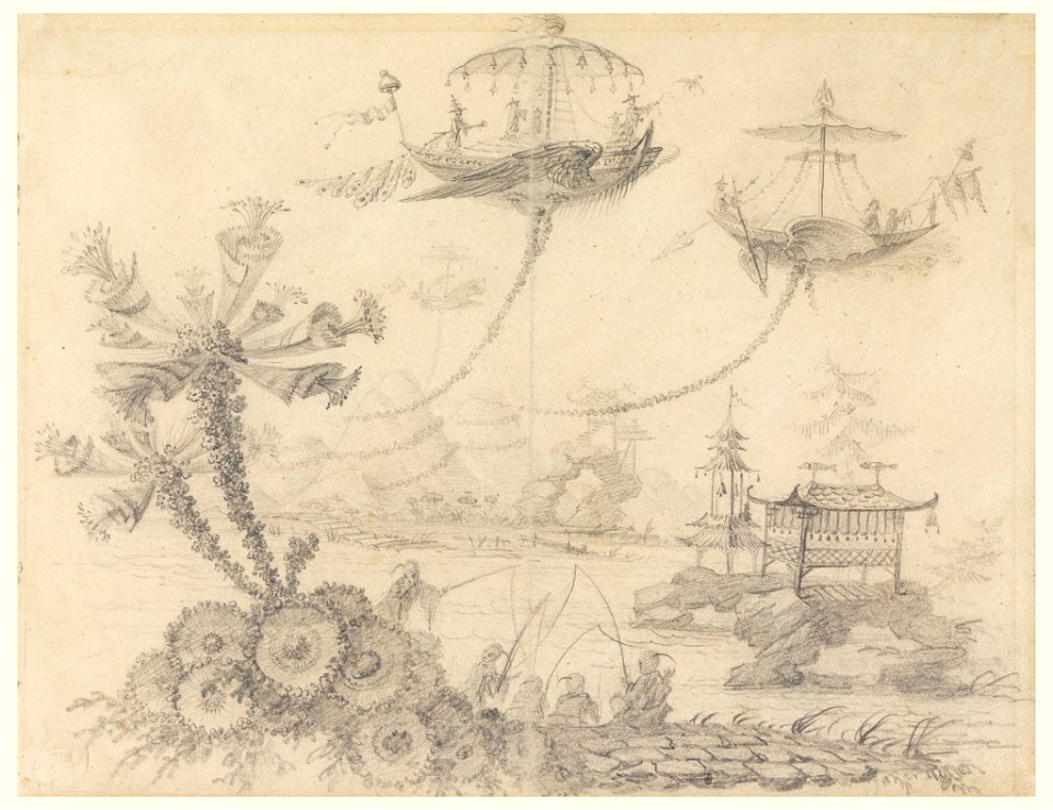 Drawing, Chinoiserie Fantasy, 1770–90 (CH 18328725)