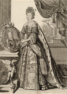 Drawing of Élisabeth Charlotte d'Orléans, Duchess of Lorraine