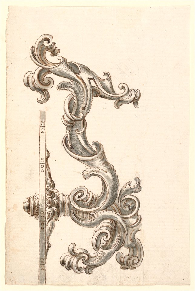 Drawing, Design for a carving frame for a back panel of a coach, 1725–50 (CH 18540523)