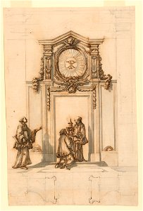 Drawing, Design for a Doorway to the Sacristy of St. Peter's, Rome, ca. 1778 (CH 18114371)