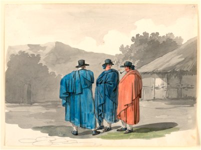 Drawing, A Group of Three Peasants in a Village, 1807–08 (CH 18329691)