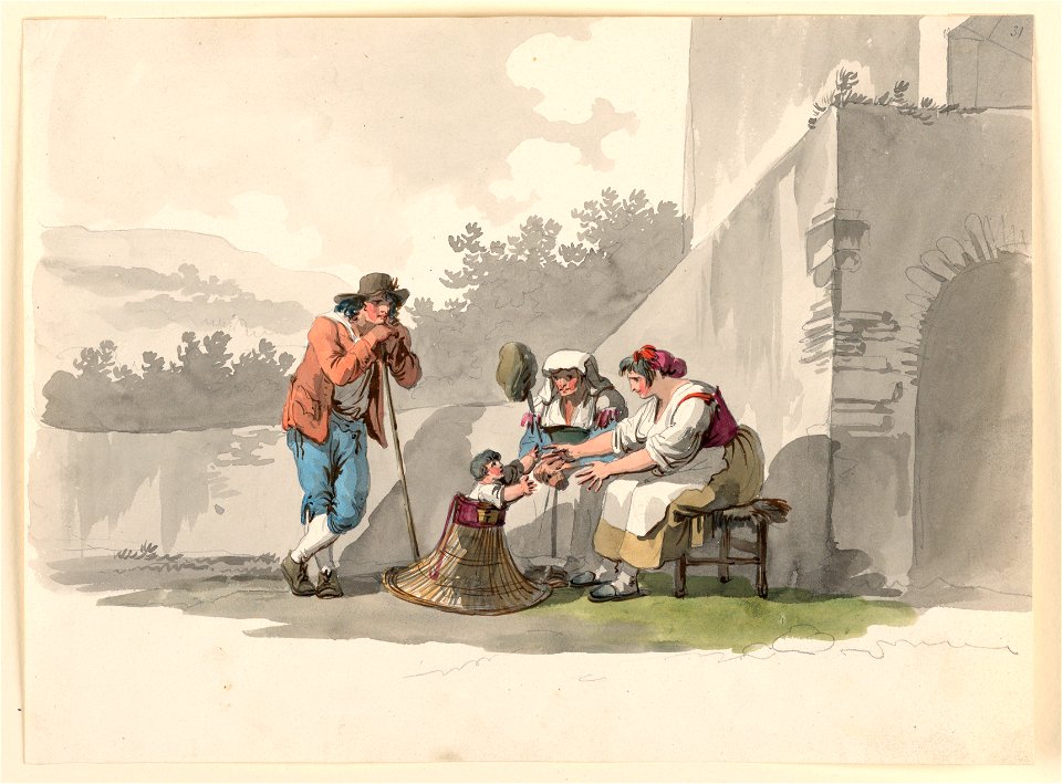 Drawing, A Peasant Family in the Campagna, 1807–08 (CH 18329663)